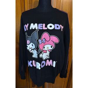 My Melody and Kuromi Sanrio Black Sweatshirt Size X-Large